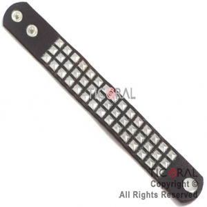 PULSERA HS1985 TACHAS CUADRADA 3FILAS x 1