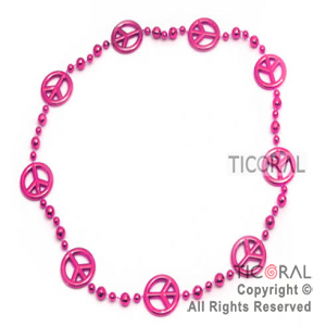 COLLAR HS5116-4 SIMBOLO PAZ FUCSIA x 1