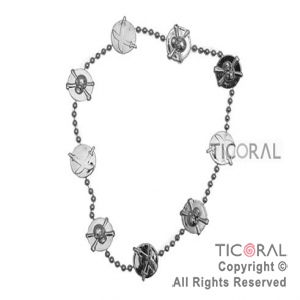 COLLAR HS5118-2 MONEDA PIRATA PLATA x 1