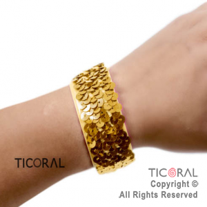 BRAZALETE HS6234-1 LENTEJUELAS OROx 1