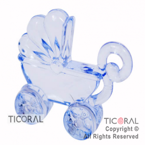 COCHECITO HS6136-2 CELESTE CRISTAL 3cm x 3cm X12