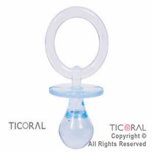 CHUPETE MINI HS6137-2 CRISTAL CELESTE LISO 3.5cm x 1.5cm X 24