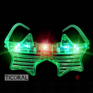ANTEOJO LUMINOSO ESTRELLA RAYAS SURTIDO COLORES x 12