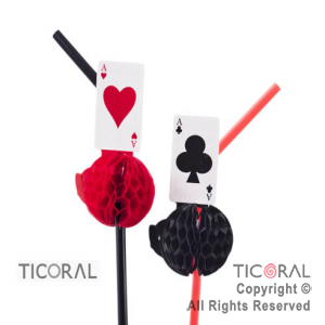SORBETE PLEGABLE CARTAS DE POCKER HS4741 X 12