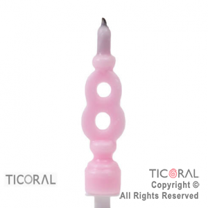 VELA HS6386-2 NUMERO 8 ROSA EN BLISTER x 10