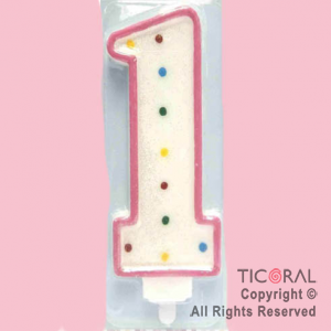 VELA HS7204-2 NUMERO 1 ROSA X 1