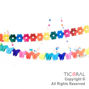 GUIR MARIPOSA Y FLOR MULTICOLOR 6 UNIDADES (1.5 MTS c/u) HS8097 x 1