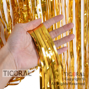CORTINA METALIZADA (IP) ORO 2.2MT X 80CM x 1