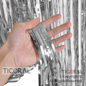 CORTINA METALIZADA (IP) PLATA 2.2MT X 80CM x 1