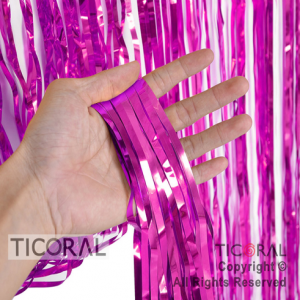 CORTINA METALIZADA (IP) FUCSIA 2.2MT X 80CM x 1
