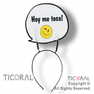 VINCHA CON LEYENDA HOY ME TOCA HS7525-1 x 1
