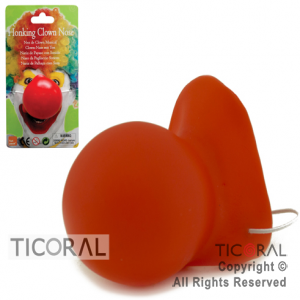NARIZ DE PAYASO CON SONIDO DE LATEX HS7606  X 1