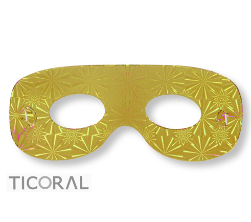 ANTIFAZ METALIZADO HOLOGRAFICO ORO CARTON HS7811-1  X 12