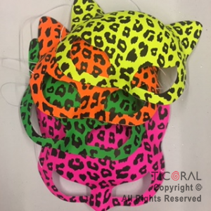 ANTIFAZ FLUO COLORES SURTIDOS FORMA GATO LEPARDO HS8201 x 5 ANTIFAZ FLUO COLORES SURTIDOS FORMA GATO LEPARDO HS8201 x 5
