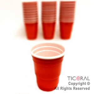 VASO SHOT ROJO AMERICANO DE 5 cm alto HS8967 X 30