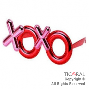 ANTEOJO XOXO ABRAZOS Y BESOS ROJO Y ROSA HS8809 x 1