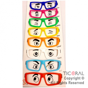 ANTEOJO DE COLORES SIN VIDRIO HS8758 x 8