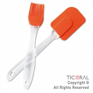 SET ESPATULA Y PINCEL GRANDE SILICONA HS8964 24 CM x 1