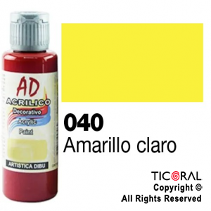 ACRIL.DECOR.AD 040 AMARILLO CLARO 60ML X 1