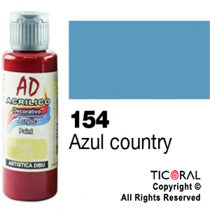ACRIL.DECOR.AD 154 AZUL COUNTRY 60ML X 6 UNIDADES