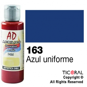 ACRIL.DECOR.AD 163 AZUL UNIFORME 60ML X 6 UNIDADES
