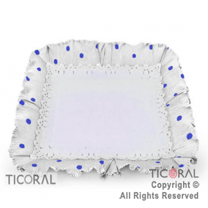 BANDEJA LUNARES CREPE RECTANGULAR BLANCO x 1