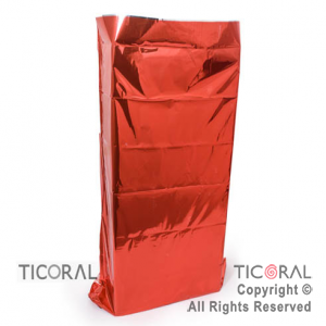 BOLSA METALIZADAS 50X70 P/COTILLON ROJO x 10