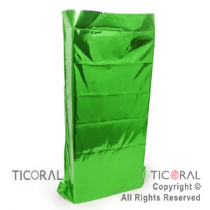BOLSA METALIZADAS 50X70 P/COTILLON VERDE x 10