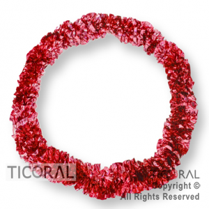 COLLAR HAWAIANO BOA METAL ROJO HS644-1 x 6