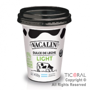 DULCE DE LECHE VACALIN FAMILIAR LIGHT 12 X 400GR x 1 ENVASE PLASTICO