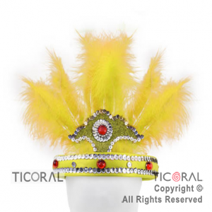 SOMB VINCHA C/PLUMA ECO AMARILLO X 1 SOMB VINCHA C/PLUMA ECO AMARILLO X 1