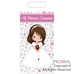COMUNION ROSA BOLSITAS COMUNION x 10