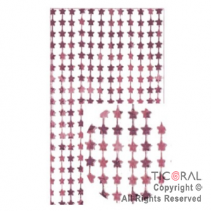CORTINA METALIZADA ESTRELLA COLOR ROSA GOLD 2MT X 1MT x 1