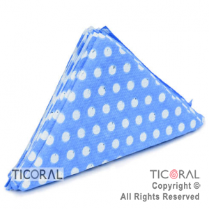SERVILLETA 33X33 FANTASIA TRIANGULO AZUL A LUNARES X 20