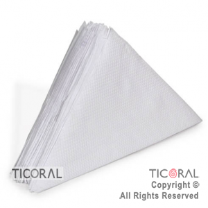 SERVILLETA BLANCA TRIANGULO 33X33 x 40
