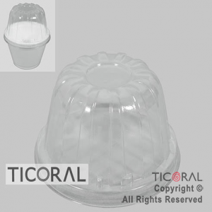 TAPA 12HDLC TRANSPARENTE ABOVEDADA ALTA x 1000