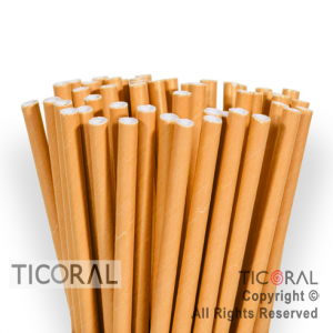 SORBETE POLIPAPEL COLOR NARANJA 10 PAQ x 25 UNIDADES