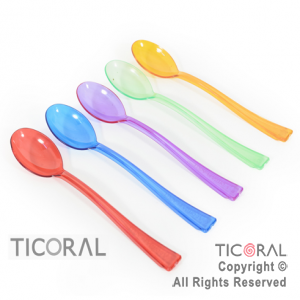 MINI CUCHARA PARA COPETIN MULTICOLOR x 12 UNIDADES