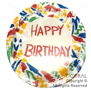 PLATO IMPRESO HAPPY BIRTHDAY 26CM x 8