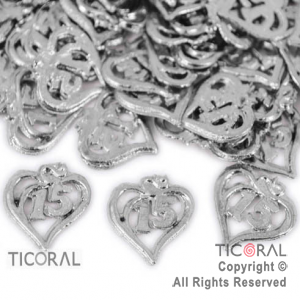 DIJE CORAZON 15 AOS GDE PLATA x 50