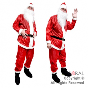 DISFRAZ PAPA NOEL ADULTO TAFETA PC x 1