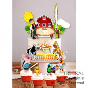 ESCENOGRAFÍA PARA DECORAR TORTAS Y CUPCAKES LA GRANJA DE ZENON ( UNIDADES BENGALA) pastel de la granja de zenon ESCENOGRAFÍA PARA DECORAR TORTAS Y CUPCAKES LA GRANJA DE ZENON ( UNIDADES BENGALA)