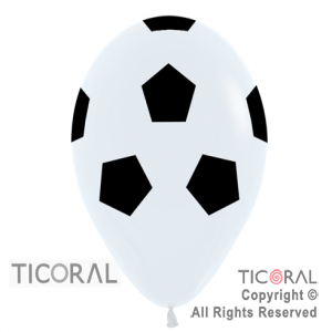 GLOBO S R12 INF FASHION PELOTA FUTBOL BLANCO Y NEGRO x 50