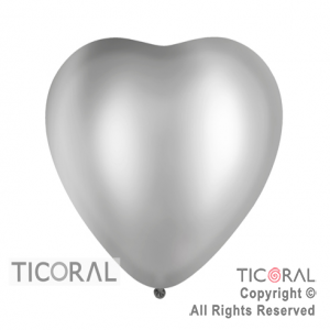 GLOBO S CON FORMA 12 SATIN PLATA x 50