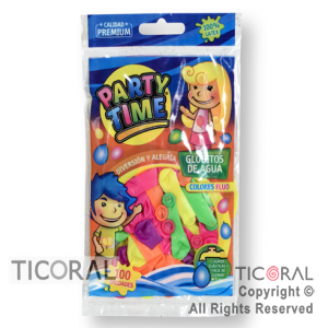 GLOBITO DE AGUA PARTY TIME X 100 UNIDADES