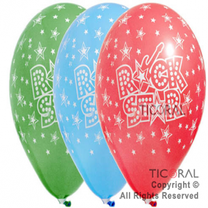 GLOBO S R12 INF FASHION SURT ESTRELLA ROCK x 10