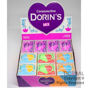 GOLO PASTILLAS CORAZONCITOS DORINS MIX 20 CAJITAS X 25GR C/U