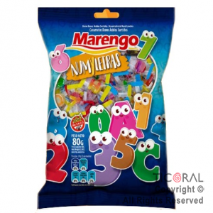 GOLO CARAMELO NUMERO Y LETRAS X 20 unidades x 1