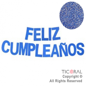 GUIRNALDA FRASE FELIZ CUMPLEAOS GIBREADA AZUL 15CM x 1