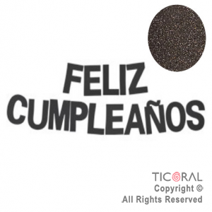 GUIRNALDA FRASE FELIZ CUMPLEAOS GIBREADA NEGRO 15CM x 1